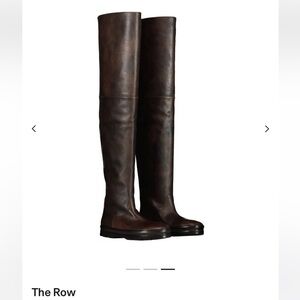 The Row  Dark Brown Thigh-High Boots